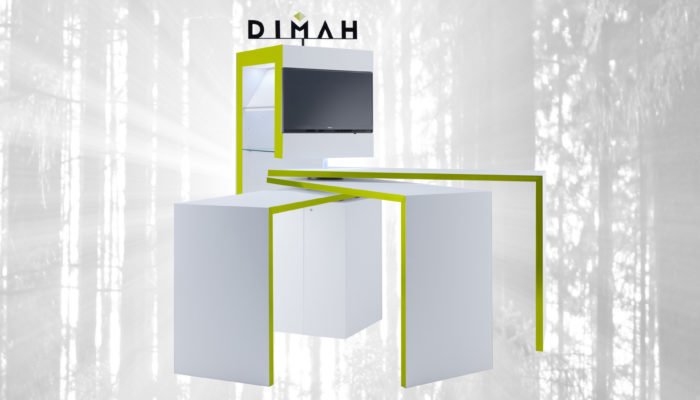 DIMAH - SPINit! Präsentationssystem und Markenkommunikationsmöbel